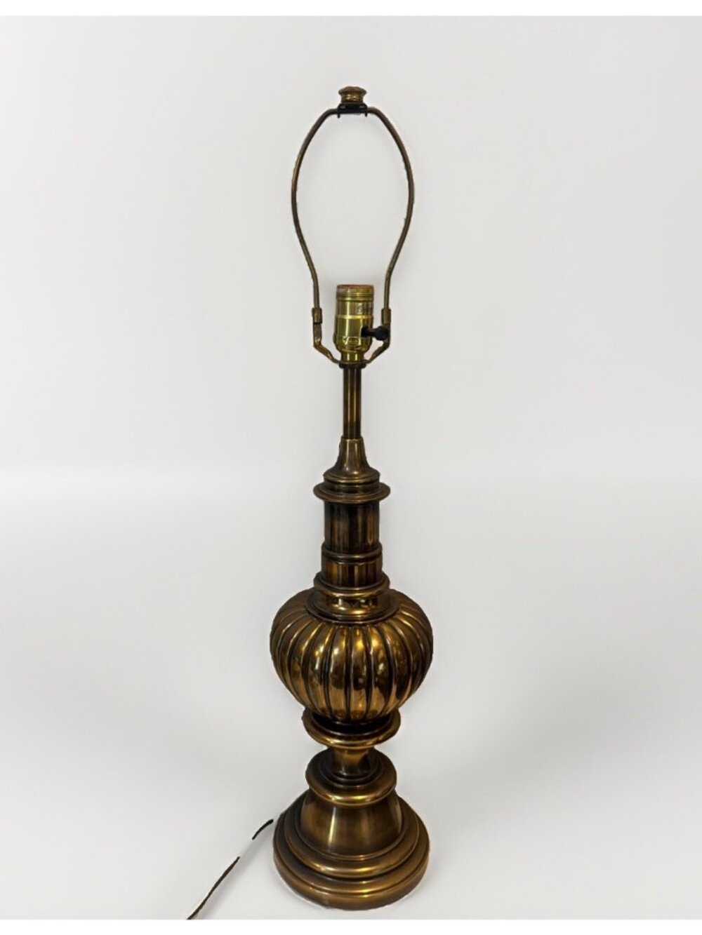 30 INCH ORANTE VINTAGE STIFFEL BRASS TABLE LAMP WORKS WELL